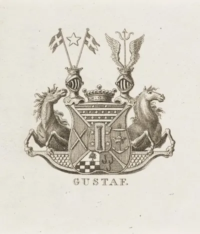 Bookplate Of Freiherr Gustaf Ridderstolpe
