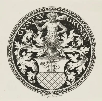 Bookplate Of Gustav Grunau