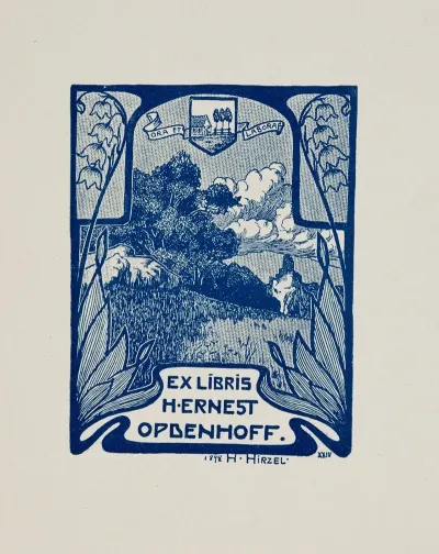 Bookplate Of H Ernest Opbenhoff Ora Et Labora