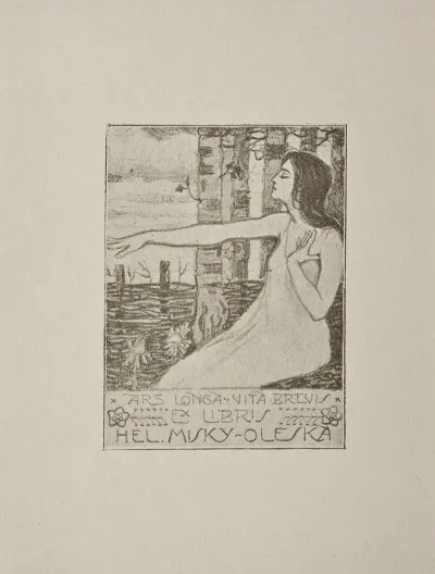 Bookplate Of Helena Misky Oleski