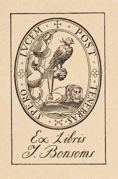 Bookplate Of I Bonsoms