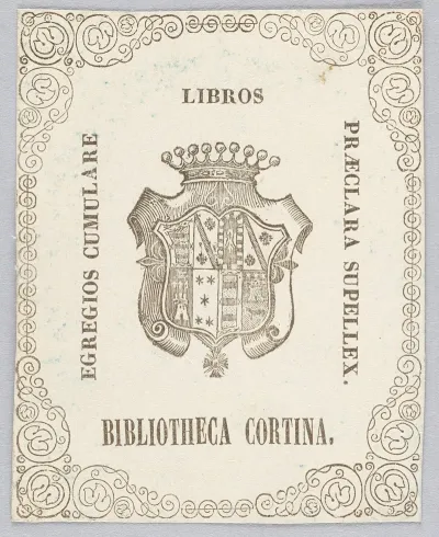 Bookplate Of Joaquin Gomez De La Cortina Morante