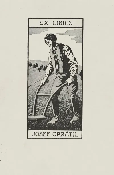 Bookplate Of Josef Obratil Obratil
