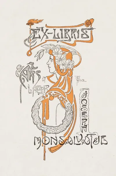 Bookplate Of Joseph Monsalvatje Ars Et Labor
