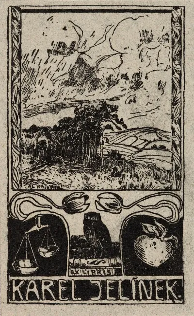 Bookplate Of Karel Jelinek