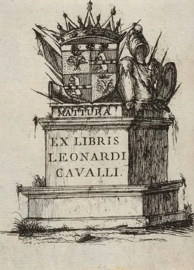 Bookplate Of Leonardo Cavalli