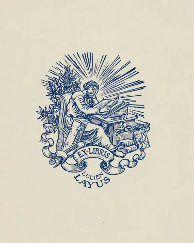 Bookplate Of Lucien Layus