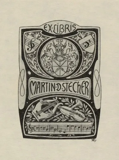 Bookplate Of Martin D Stecher