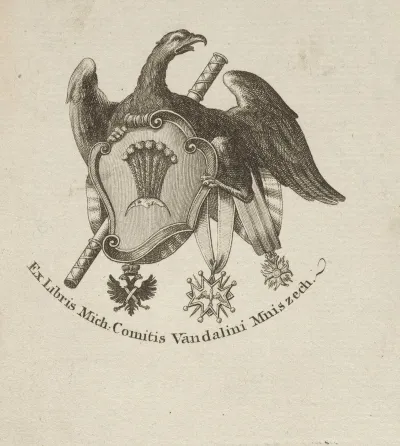 Bookplate Of Michal Jerzy Wandalin Mniszecha Of Vyshnivets