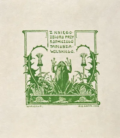 Bookplate Of Tadeusz Wolskis Nature Book Collection