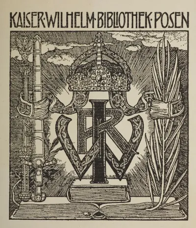 Bookplate Of The Iibrary Of Emperor Wilhelm Ii In Poznan