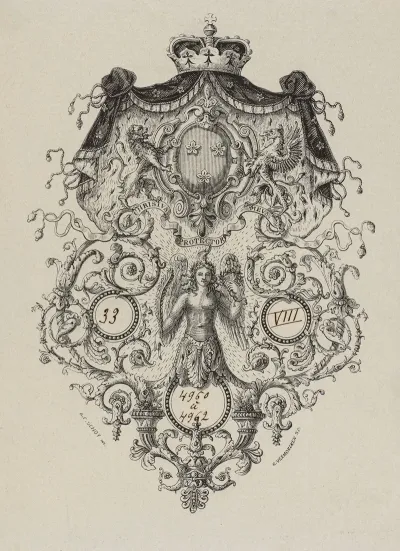 Bookplate Of The Von Arenberg Family Christus Protector Meus