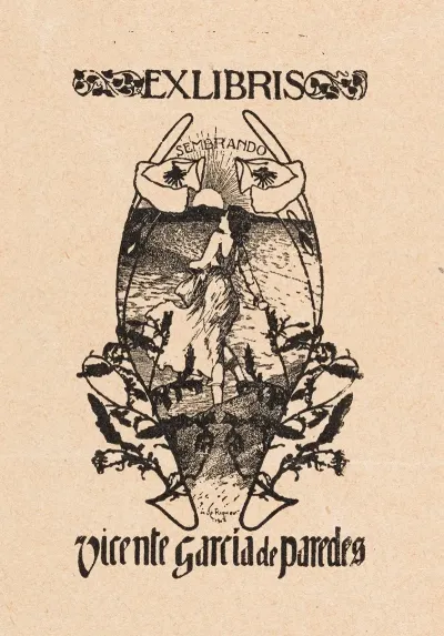 Bookplate Of Vicente Garcia De Paredes Sembrando