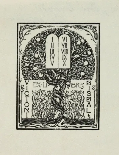 Bookplate Of Victori Bisbal