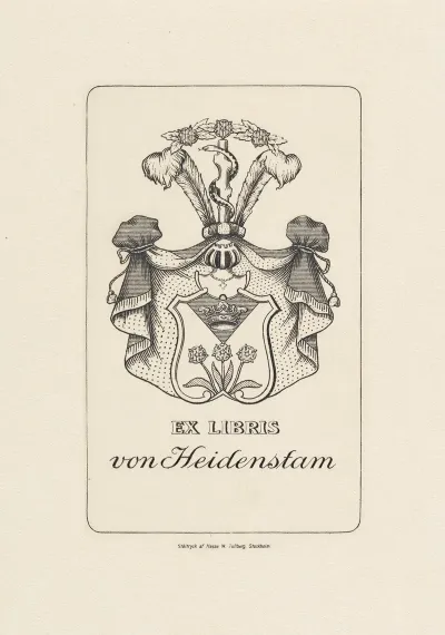 Bookplate Of Von Heidenstam