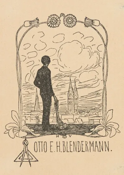Bookplate Otto E H Blendermann 2