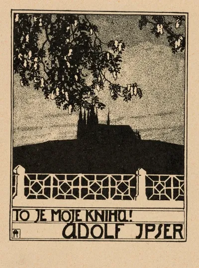 Bookplate To Je Moje Kniha This Is My Book Adolf Ipser