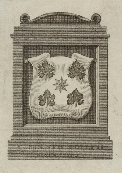Bookplate Vincentii Follini