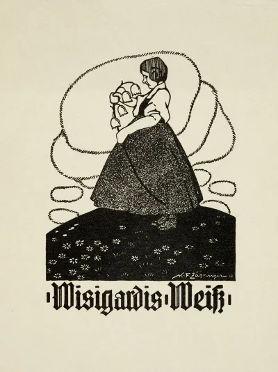 Bookplate Wisigardis Weiss