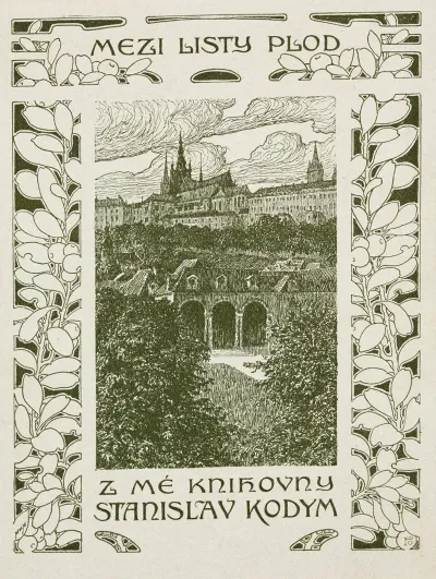 Bookplate Z Me Knihovny Stanislav Kodym Mezi Listy Plod