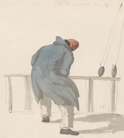 Bootsman Aan Boord Van Het Schip Lheureuse Marianne