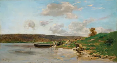 Bord De La Seine A Rangiport Le Matin