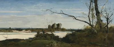 Bords De La Loire Study For Les Corbeaux Paysage