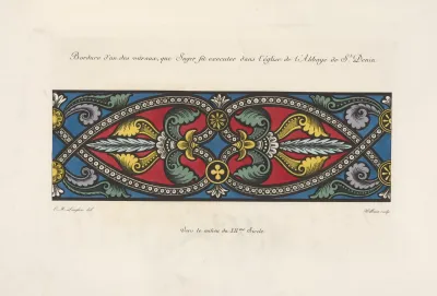 Bordure Dun Des Vitraux Que Suger Fit Executer Dans Leglise De Labbaye De St Denis