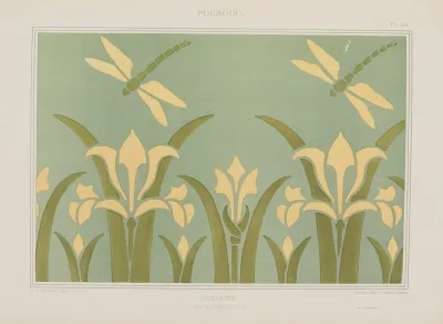 Bordure Iris Libellules
