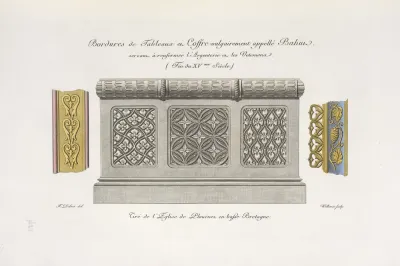 Bordures De Tableaux Et Coffre Vulgairement Applelle Bahut Servant A Renfermer Largenterie Et Les Vetemens