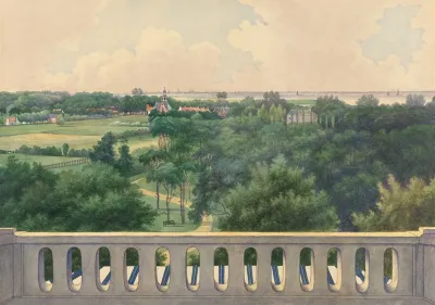 Boschbeek View From Turret Towards Kamerlaan Heernstede And Amsterdam