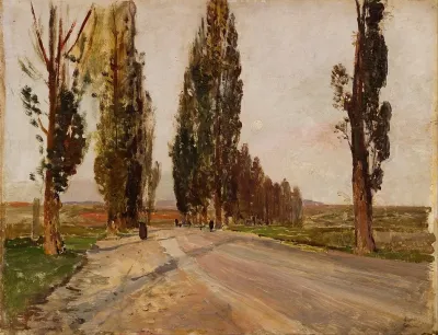 Boulevard Of Poplars Near Plankenberg