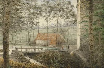 Boulogne France A Mill In A Wooded Valley