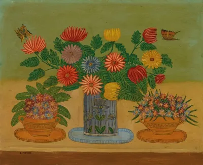 Bouquet De Fleurs Avec Papillons