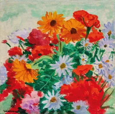 Bouquet De Marguerites Soucis Et Geraniums