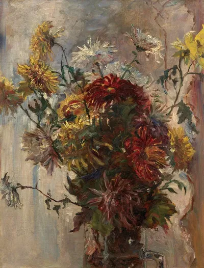 Bouquet Of Flowers In A Glass Bowl
