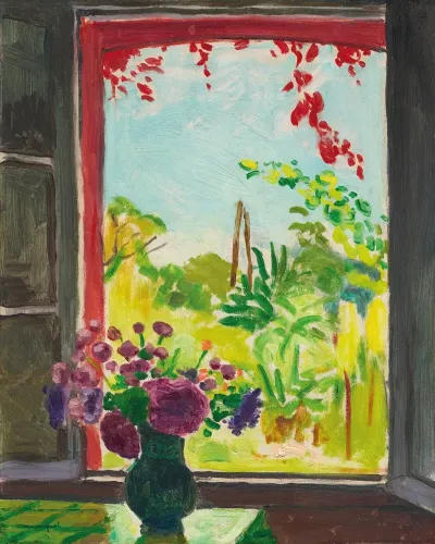 Bouquet Sur Une Table Devant La Fenetre A Mericourt
