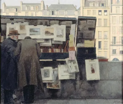 Bouquiniste Sur Le Quai Des Grands Augustins