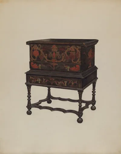 Box Desk On Frame