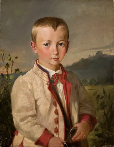 Boy Against Landscape