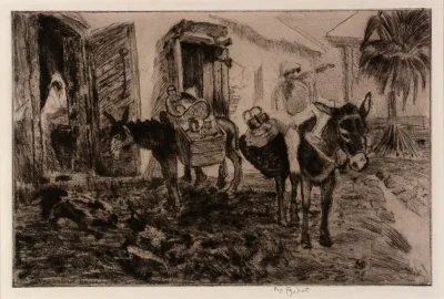 Boy And Donkeys