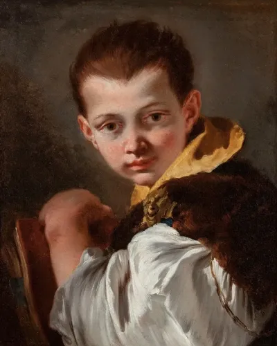 Boy Holding A Book Portrait Of Lorenzo Tiepolo