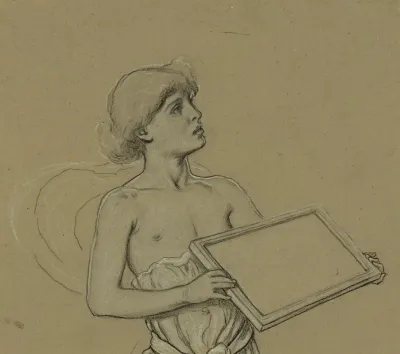 Boy Holdng A Plaque