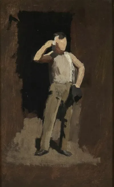 Boy In Brown Study For The Ironworkers Noontime