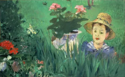 Boy In Flowers Jacques Hoschede