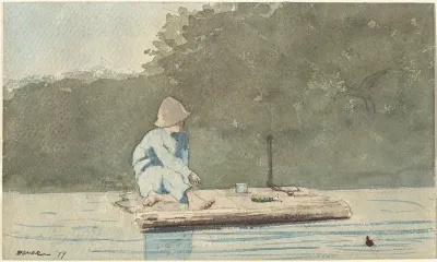 Boy On A Raft