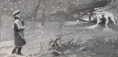 Boy On A Snowy Night