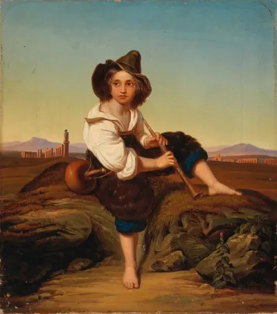Boy Seated In The Campagna