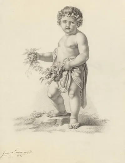 Boy With Flower Garland