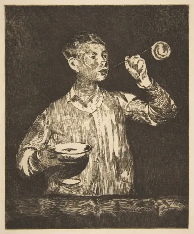 Boy With Soap Bubbles